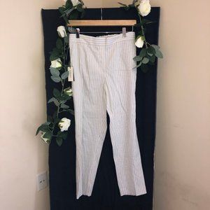 NWT Aritzia Babaton Conan Linen White Pants Size 8
